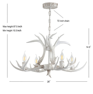 Eldora Adjustable Resin Antler LED Chandelier